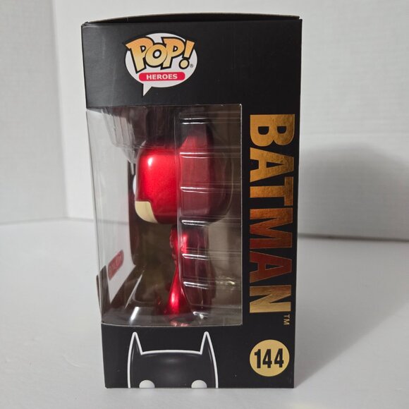Pop! Heroes - Batman 80 Years - Batman #144 (Red Metallic) -Target Exclusive - Picture 2 of 6
